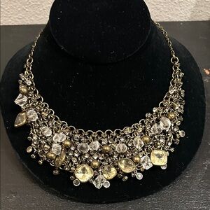 Chico's Gold and Silver Beaded Necklace